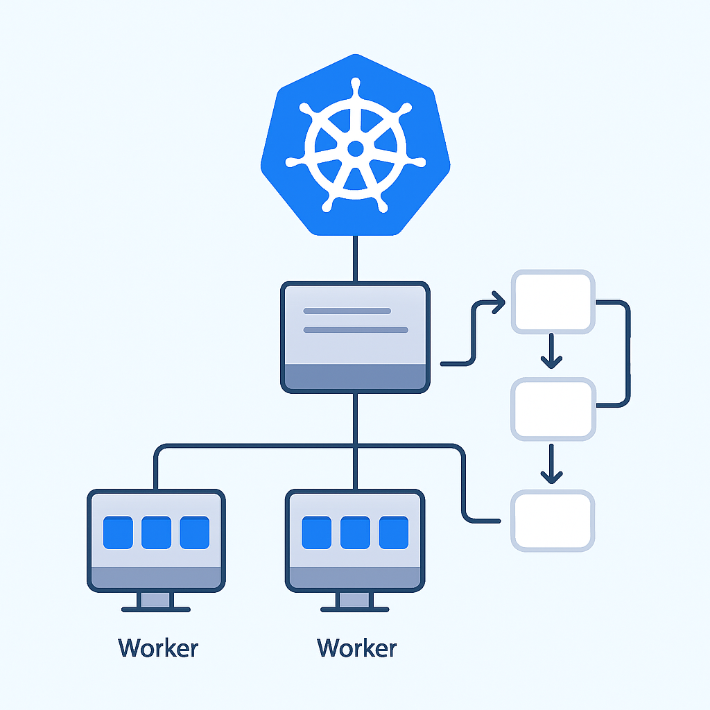 Kubernetes cluster mimarisi master ve worker node yapısı