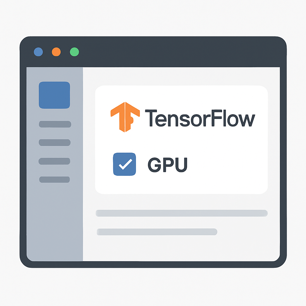TensorFlow GPU konfigürasyonu geliştirme ortamı ekran görüntüsü