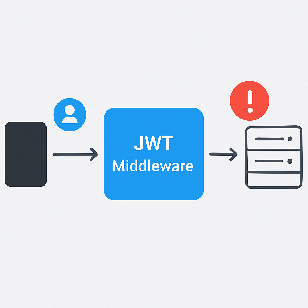 JWT middleware akış diyagramı request doğrulama süreci