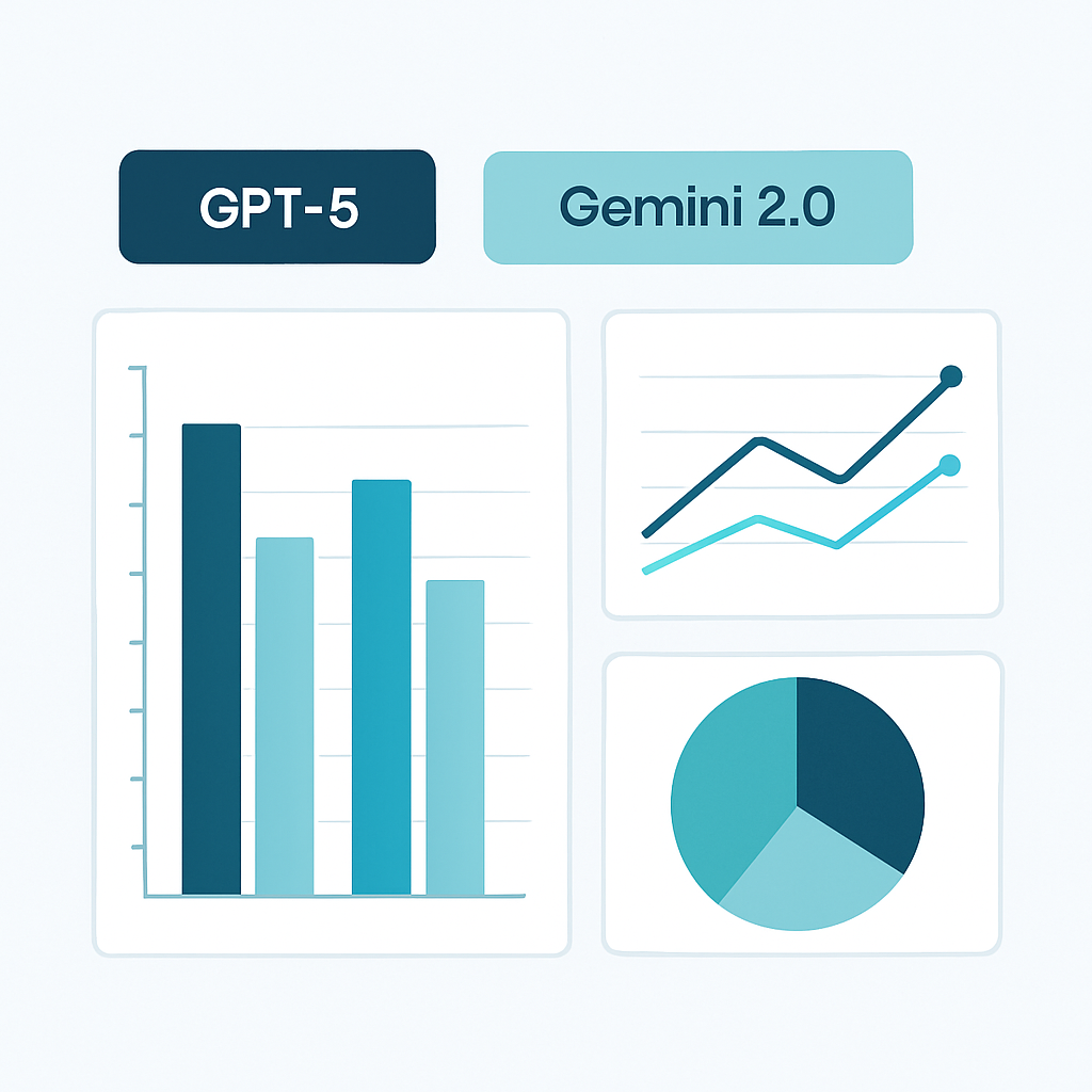 GPT-5 ve Gemini 2.0 performans karşılaştırma grafikleri