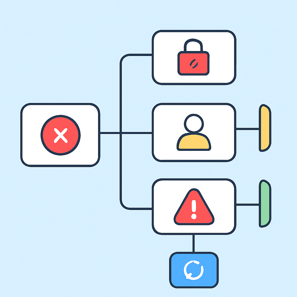 Firebase Auth hata türleri ve çözümleri akış diyagramı