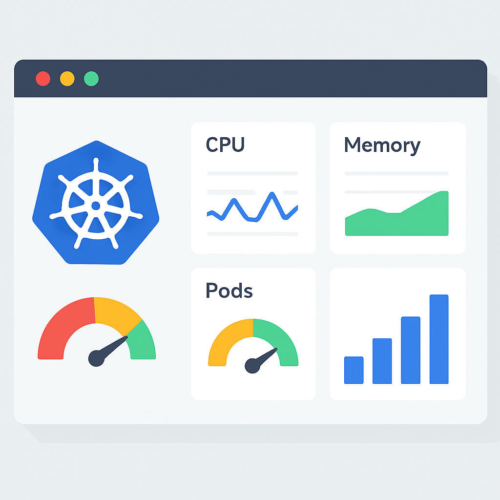 Kubernetes monitoring dashboard Prometheus Grafana metrikleri