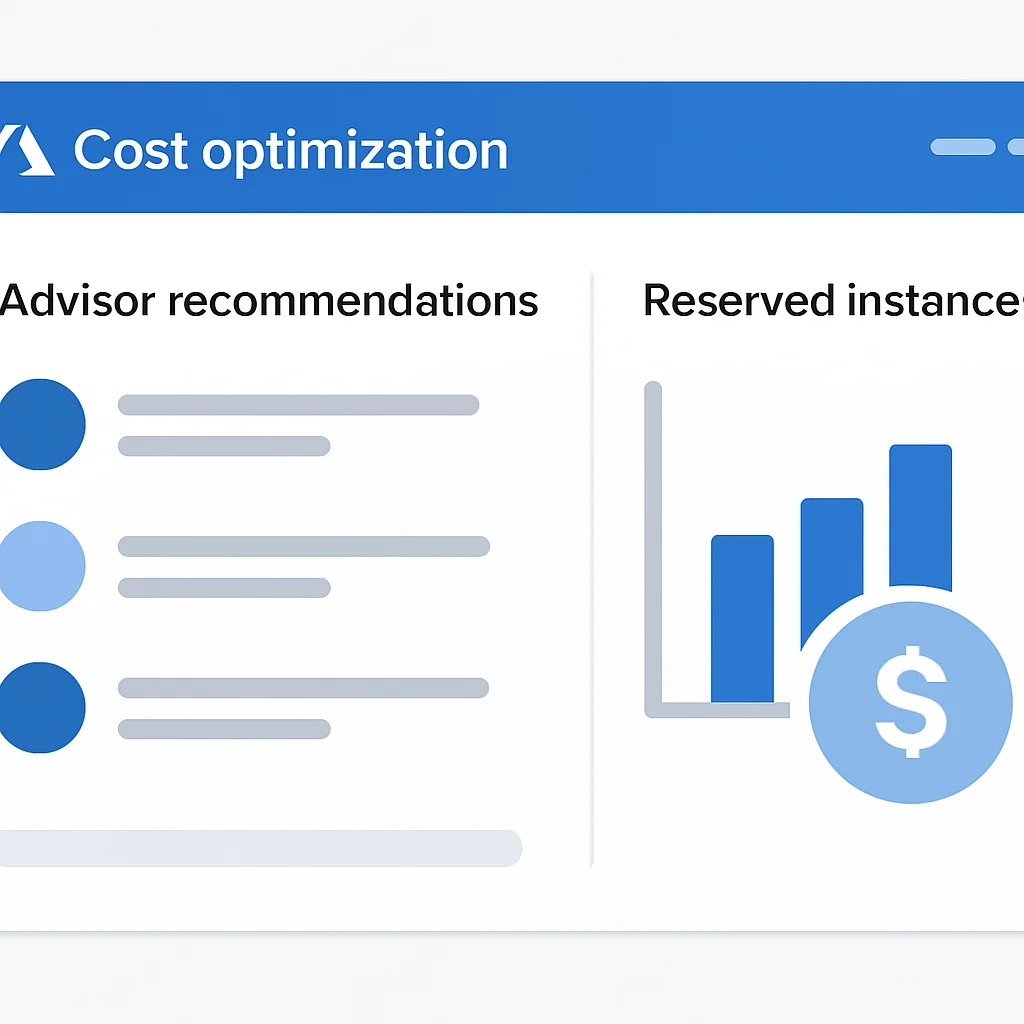 Azure maliyet optimizasyon panosu ve önerileri