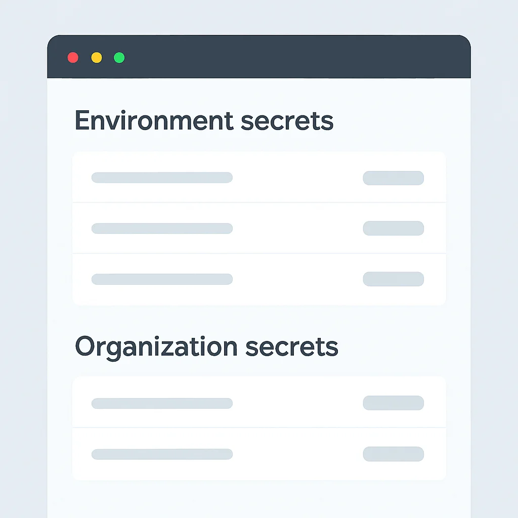 GitHub Actions Sırlar Yönetimi Arayüzü