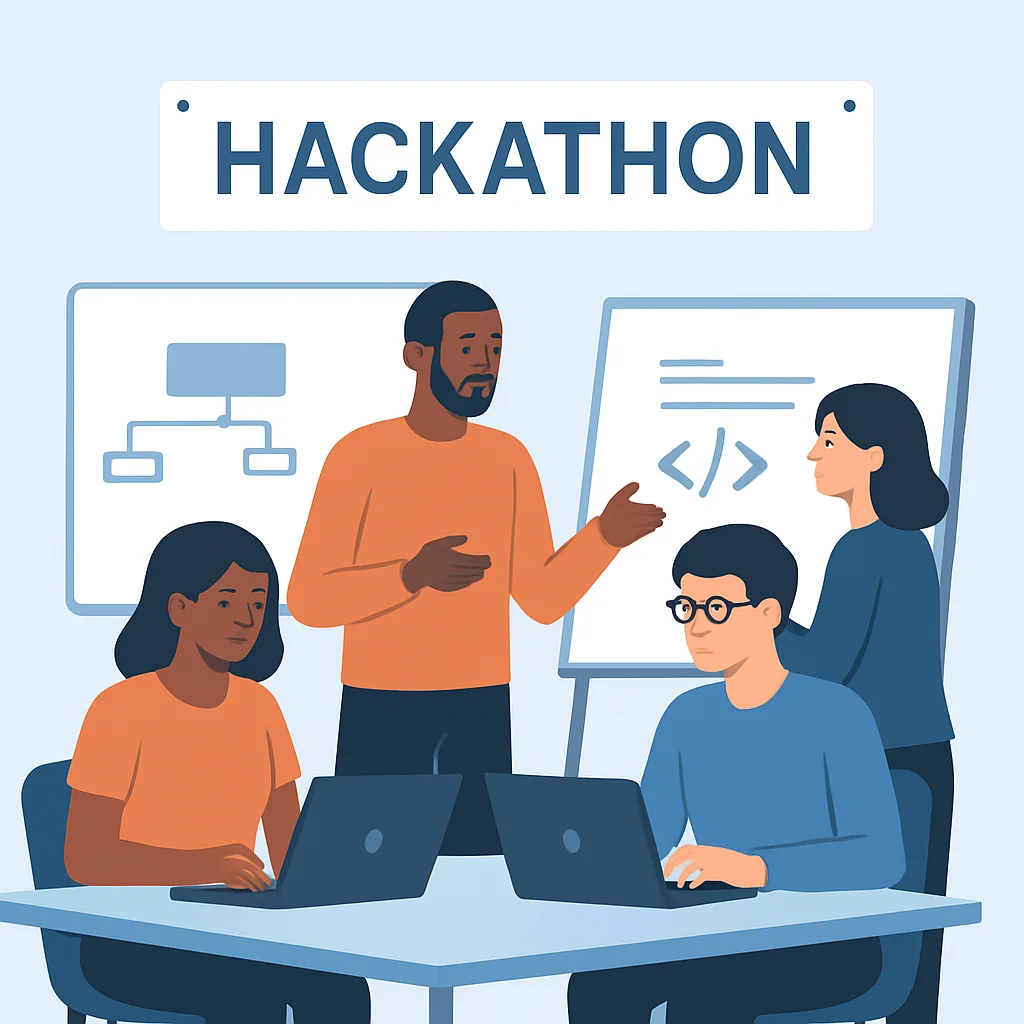 Hackathonda işbirliği yapan geliştiriciler
