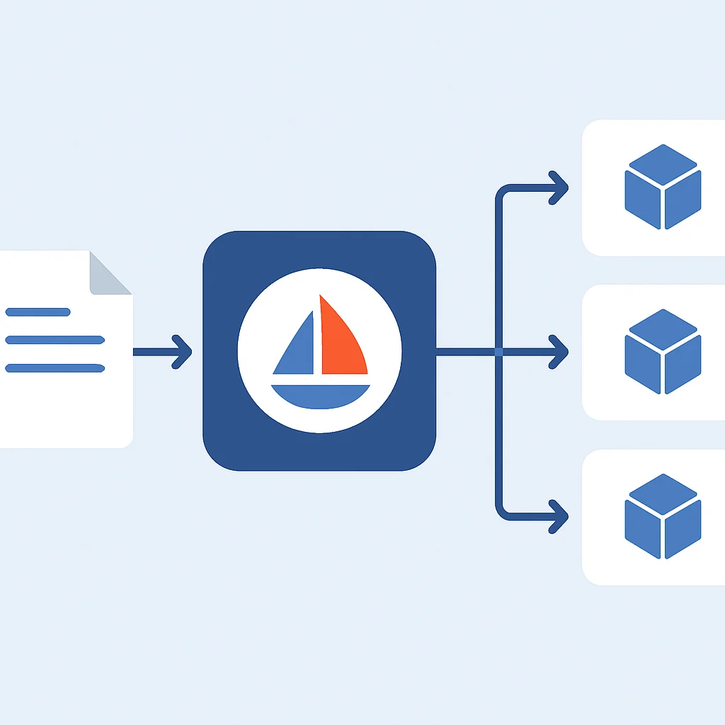 Argo CD ApplicationSet mimarisi diyagramı, dinamik uygulama oluşturmayı gösteriyor