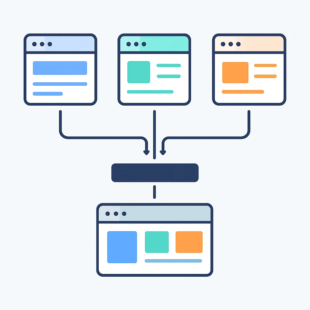 Micro-frontend entegrasyon işlem hattı akış şeması