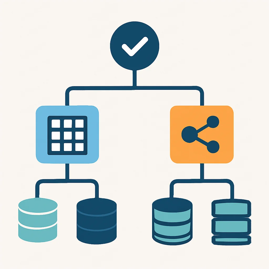 Veri modeli ve ölçeğe göre NoSQL veritabanı seçim karar ağacı infografiği