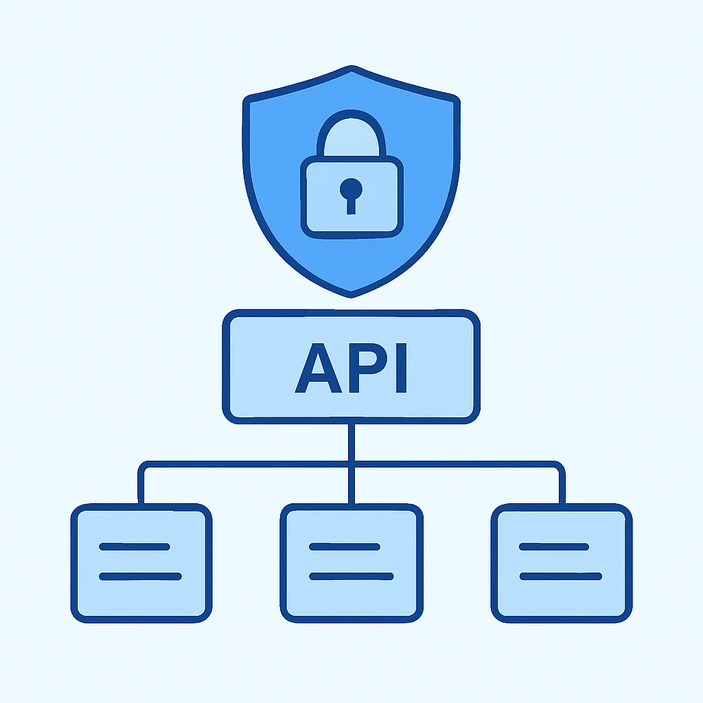 API Gateway'in mikroservisler için güvenlik katmanı olarak işlevini gösteren diyagram